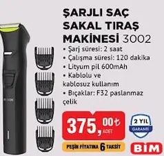 REXON ŞARJLI SAÇ SAKAL TIRAŞ MAKİNESİ 3002 REXON ŞARJLI SAÇ SAKAL TIRAŞ MAKİNESİ 3002